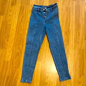 Button fly jeans